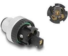 Delock M12 Steckverbinder A-kodiert 5 Pin Stecker zur Montage mit Schraubanschluss