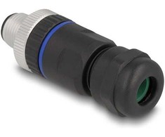 Delock M12 A-koduotos jungtys 8 kontaktų kištukas montavimui su sraigtine jungtimi
