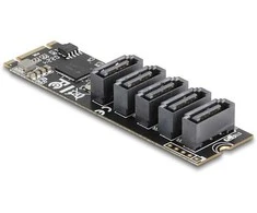 Delock M.2 2280 Key B+M Kontroller zu 5 x SATA