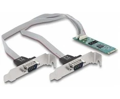 Delock M.2 Karte zu 2 x Seriell RS-232 DB9 mit Standard und Low Profile Slotblenden