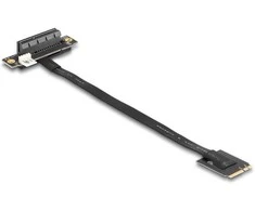 Delock M.2 Key A+E zu PCIe x4 NVMe Adapteris gewinkelt mit 20 cm Kabelis