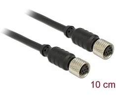 Delock M8 Sensor- / Aktorverlängerungskabel 6 Pin Buchse zu 6 Pin Buchse wasserdicht 10 cm