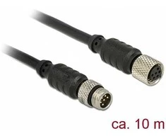 Delock M8 Sensor- / Aktorverlängerungskabel 6 Pin Stecker zu M8 6 Pin Buchse wasserdicht 10 m