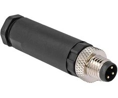 Delock M8 Steckverbinder A-kodiert 3 Pin Stecker zur Montage mit Schraubanschluss
