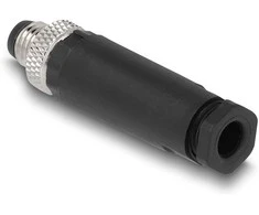 Delock M8 Steckverbinder A-kodiert 3 Pin Stecker zur Montage mit Schraubanschluss