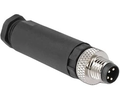 Delock M8 Steckverbinder A-kodiert 4 Pin Stecker zur Montage mit Schraubanschluss