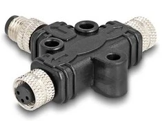 Delock M8 T-Splitter A-kodiert 3 Pin 1 x Stecker zu 2 x Buchse Parallelschaltung