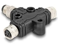 Delock M8 T-Splitter A-kodiert 4 Pin 1 x Stecker zu 2 x Buchse Parallelschaltung
