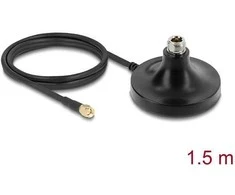 Delock Magnetischer Antennen Standfuß 1 x N Buchse zu 1 x SMA Stecker ULA100 1 m outdoor juodas