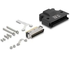 Delock MDR Stecker 50 Pin Lötanschluss mit Gehäuse