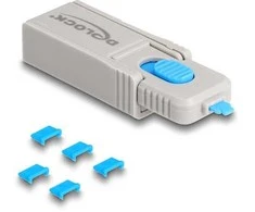Delock Micro USB Port Blocker Set für Micro USB Buchse 5 Stück + Verschlusswerkzeug