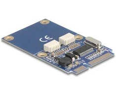 Delock Mini PCIe Adapteris full size zu 2 x USB 2.0 Typ-A Buchse 30 cm