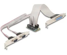 Delock Mini PCIe I/O PCIe full size 1 x Parallel, 2 x Seriell RS-232 mit Spannungsversorgung 5 V / 12 V