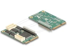 Delock Mini PCIe I/O PCIe full size 4 x Seriell RS-232, 1 x Parallel