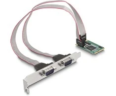 Delock Mini PCIe Karte full size zu 2 x Seriell RS-232 D-Sub 9 Pin