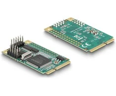 Delock Mini PCIe Karte full size zu 2 x Seriell RS-232 D-Sub 9 Pin