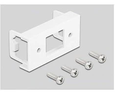 Delock Netzwerk Verlängerungskabel für Easy 45 Modul S/FTP RJ45 Buchse zu RJ45 Buchse Cat.6A 1 m juodas / baltas