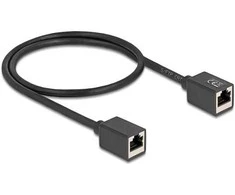 Delock Netzwerk Verlängerungskabel Kupplung RJ45 Buchse zu RJ45 Buchse Cat.6A S/FTP 0,5 m juodas