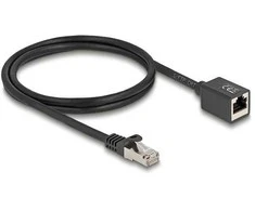 Delock Netzwerk Verlängerungskabel RJ45 Stecker zu RJ45 Buchse Cat.6A S/FTP 1 m juodas