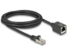 Delock Netzwerk Verlängerungskabel RJ45 Stecker zu RJ45 Buchse Cat.6A S/FTP 2 m juodas
