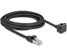 Delock Netzwerk Verlängerungskabel RJ45 Stecker zu RJ45 Buchse 90° gewinkelt Cat.6 F/UTP 3 m juodas