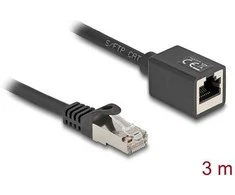 Delock Netzwerk Verlängerungskabel RJ45 Stecker zu RJ45 Buchse Cat.6A S/FTP 3 m juodas