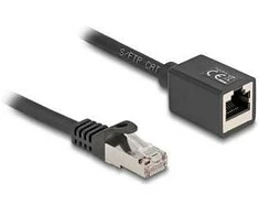 Delock Netzwerk Verlängerungskabel RJ45 Stecker zu RJ45 Buchse Cat.6A S/FTP 1 m juodas