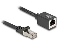 Delock Netzwerk Verlängerungskabel RJ45 Stecker zu RJ45 Buchse Cat.6A S/FTP 5 m juodas
