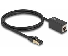 Delock Netzwerk Verlängerungskabel RJ45 Stecker zu RJ45 Buchse Cat.8.1 S/FTP 1 m juodas