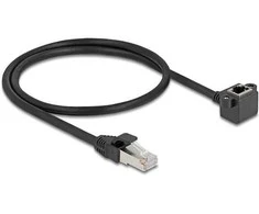 Delock Netzwerk Verlängerungskabel RJ45 Stecker zu RJ45 Buchse 90° gewinkelt Cat.6 F/UTP 0,5 m juodas