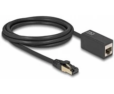 Delock Netzwerk Verlängerungskabel RJ45 Stecker zu RJ45 Buchse Cat.8.1 S/FTP 2 m juodas