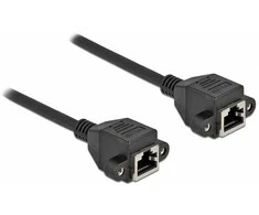 Delock Netzwerk Verlängerungskabel S/FTP RJ45 Buchse zu RJ45 Buchse Cat.6A 1 m juodas