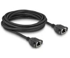 Delock Netzwerk Verlängerungskabel S/FTP RJ45 Buchse zu RJ45 Buchse Cat.6A flache Ausführung 5 m juodas