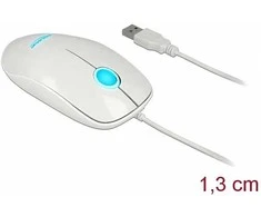 Pelė Delock 12537 - Ambidextrous - Optinė - USB Type-A - 1200 DPI - Baltas