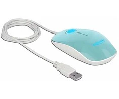 Pelė Delock 12538 - Ambidextrous - Optinė - USB Type-A - 1200 DPI - Turquoise
