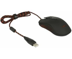 Pelė Delock 12531 - Ambidextrous - Optinė - USB Type-A - 4800 DPI - Juodas,Raudona