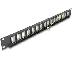 Delock 19? Keystone Patchpanel 16 Port 1 HE juodas 66758
