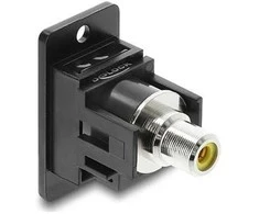 Delock Panel Mount Cinch Buchse zu Cinch Buchse gelb / juodas