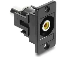 Delock Panel Mount Cinch Buchse zu Cinch Buchse gelb / juodas