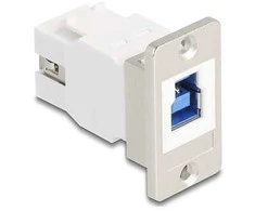 Delock Panel Mount USB 5 Gbps Typ-B Buchse zu USB Typ-A Buchse konisch