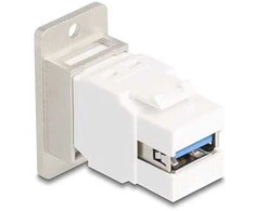 Delock Panel Mount USB 5 Gbps Typ-B Buchse zu USB Typ-A Buchse konisch