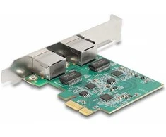 Delock PCI Express x1 Netzwerkkarte 2,5 Gigabit LAN 2 x RJ45 RTL8125
