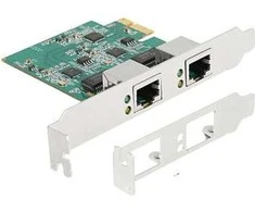 Delock PCI Express x1 Netzwerkkarte 2,5 Gigabit LAN 2 x RJ45 RTL8125
