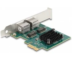 Delock PCI Express x1 Netzwerkkarte Gigabit LAN 2 x RJ45 BCM