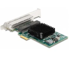 Delock PCI Express x1 Netzwerkkarte Gigabit LAN 4 x RJ45 BCM