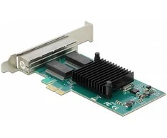 Delock PCI Express x1 Netzwerkkarte Gigabit LAN 4 x RJ45 i350