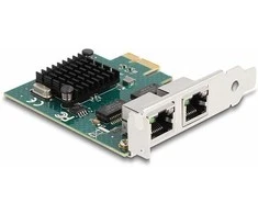 Delock PCI Express x1 Netzwerkkarte Gigabit LAN 2 x RJ45 BCM