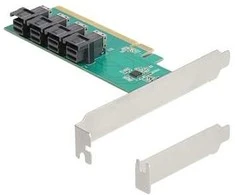 Delock PCI Express x16 Karte zu 4 x intern SFF-8643 NVMe - Bifurcation - Low Profile Formfaktor