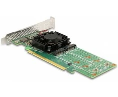 Delock PCI Express x16 Karte zu 4 x intern NVMe M.2 Key M - Low Profile Formfaktor
