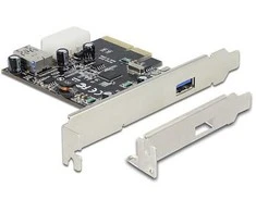 Delock PCI Express x4 Karte > 1 x extern + 1 x intern SuperSpeed USB 10 Gbps (USB 3.1 Gen 2) Typ A Buchse
